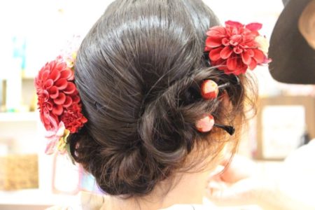 成人式 まとめ髪