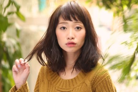 伊豆のパーマが得意な美容室サンタランド、スッキリした前髪にパーマの柔らかさをプラスしたロングボブのススメ